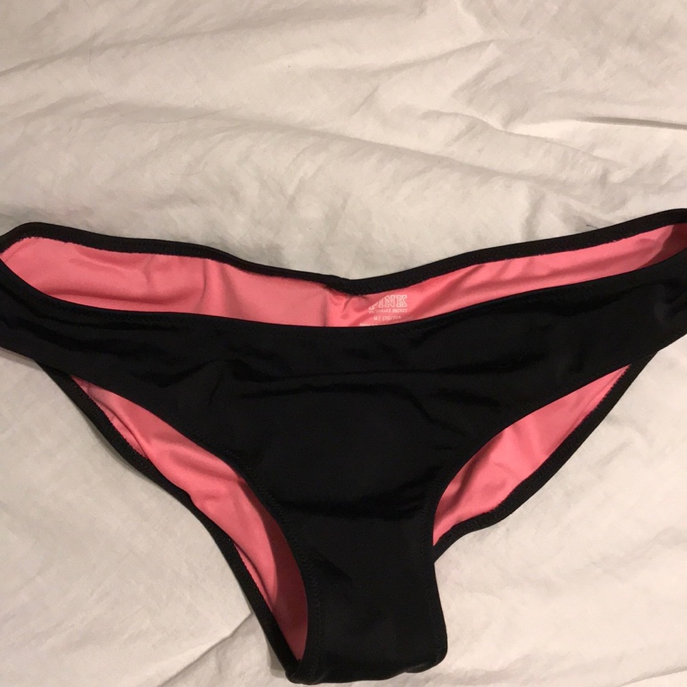 Black Swimsuit bottoms, VS/pink